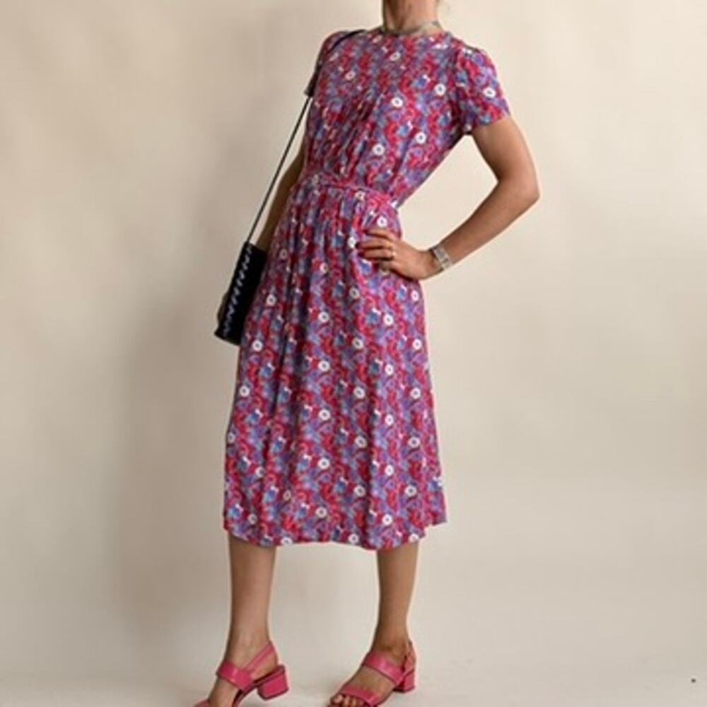 Jane Schaffhausen Bella Franc Stern Reborn Floral Dress - 1940s-Inspired Size 4